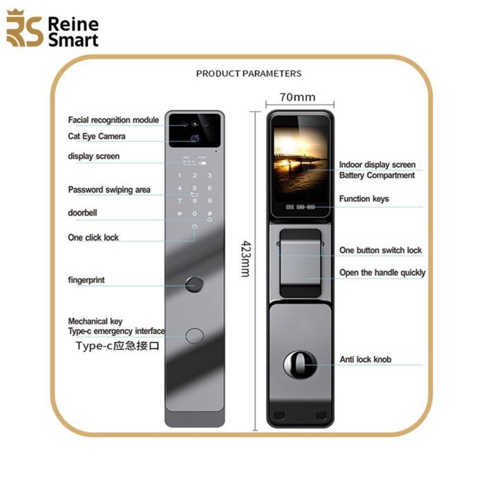 3D Face Recognition Smart Door Lock Sl_M_6 - Image 4